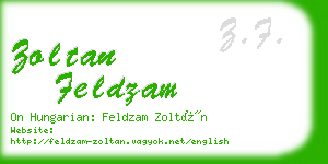 zoltan feldzam business card